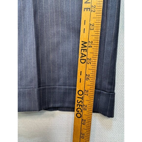 Jos. A. Bank Signature Collection Mens Pinstripe Wool Suit R41Navy Blue - Picture 13 of 16